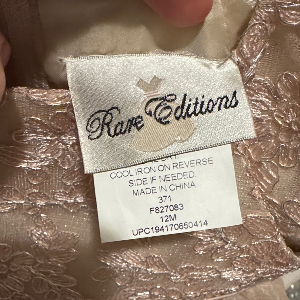 Rare Editions Pink Lace Formal Kids Dress - Picture 2 of 3